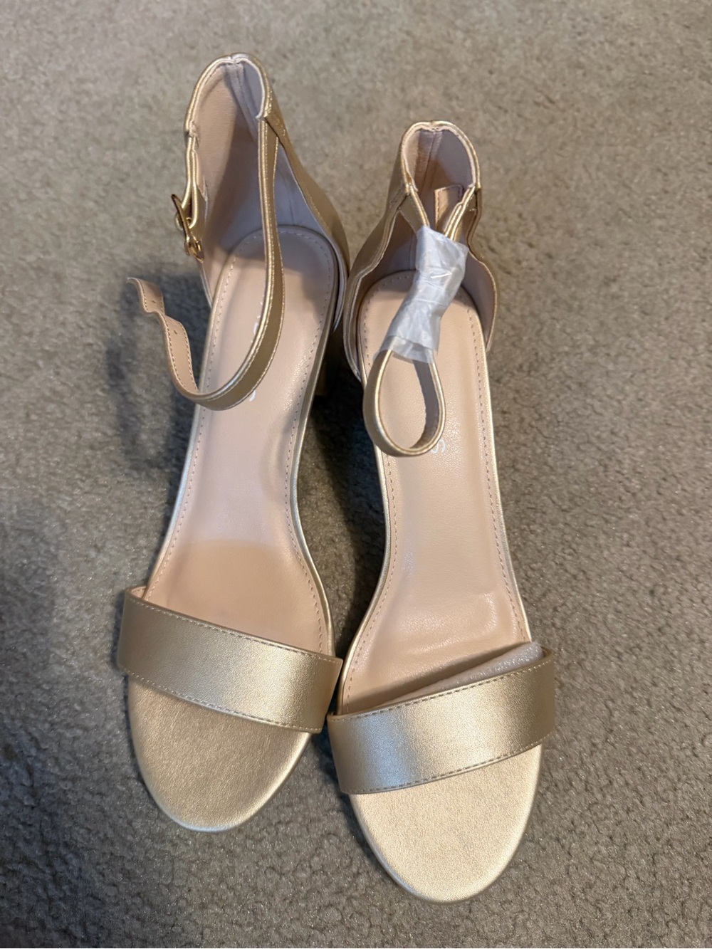 J.Adams Women’s Matte Gold Ankle Strap Daisy Sandals